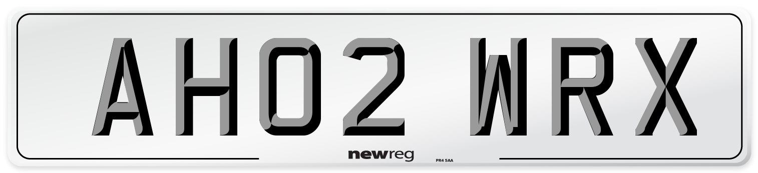 AH02 WRX Number Plate from New Reg